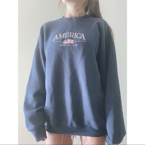 vintage oversized USA america pullover sweater